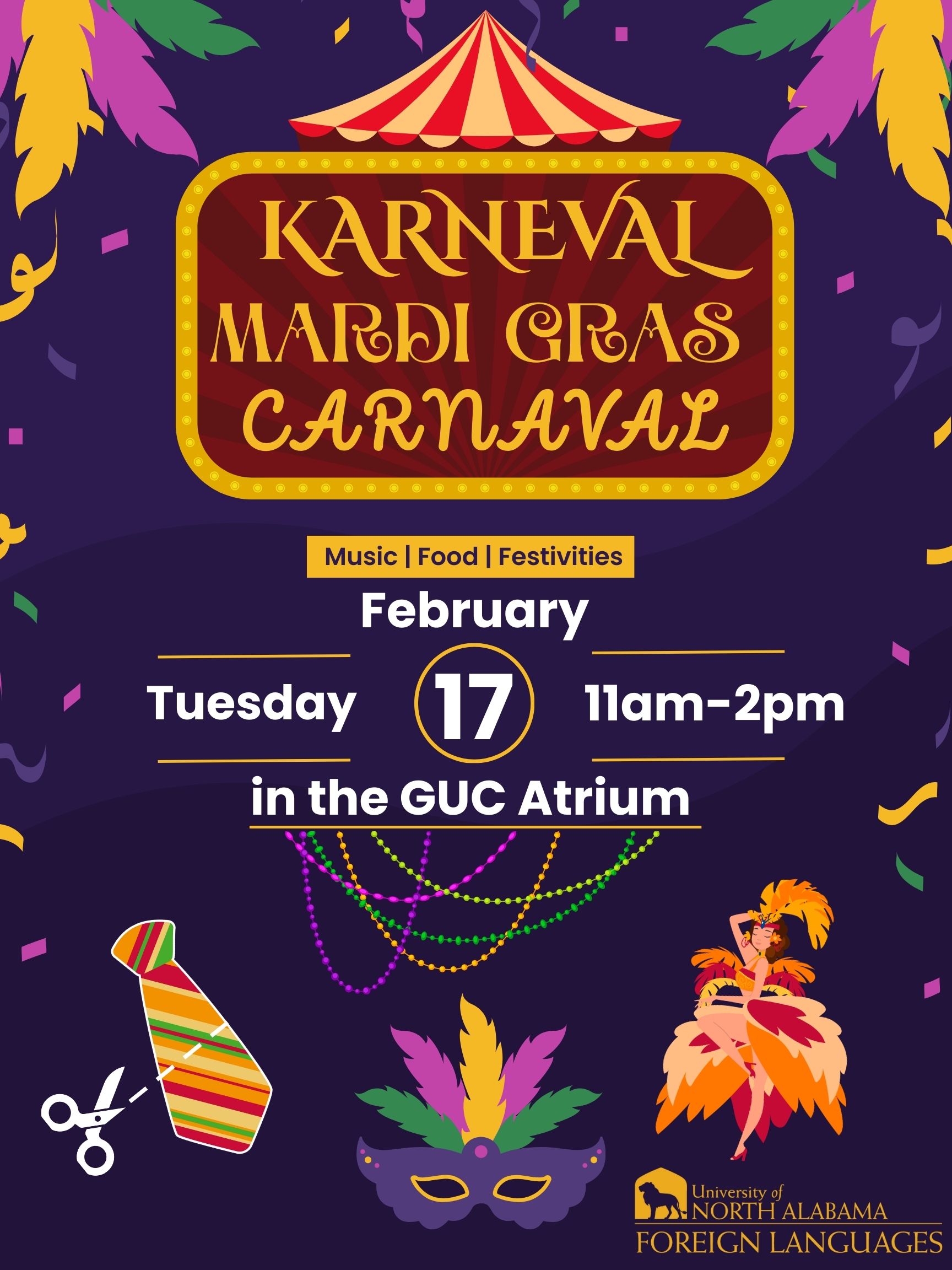 Mardi Gras, Karneval, Carnavales Celebration (free t-shirts & food)