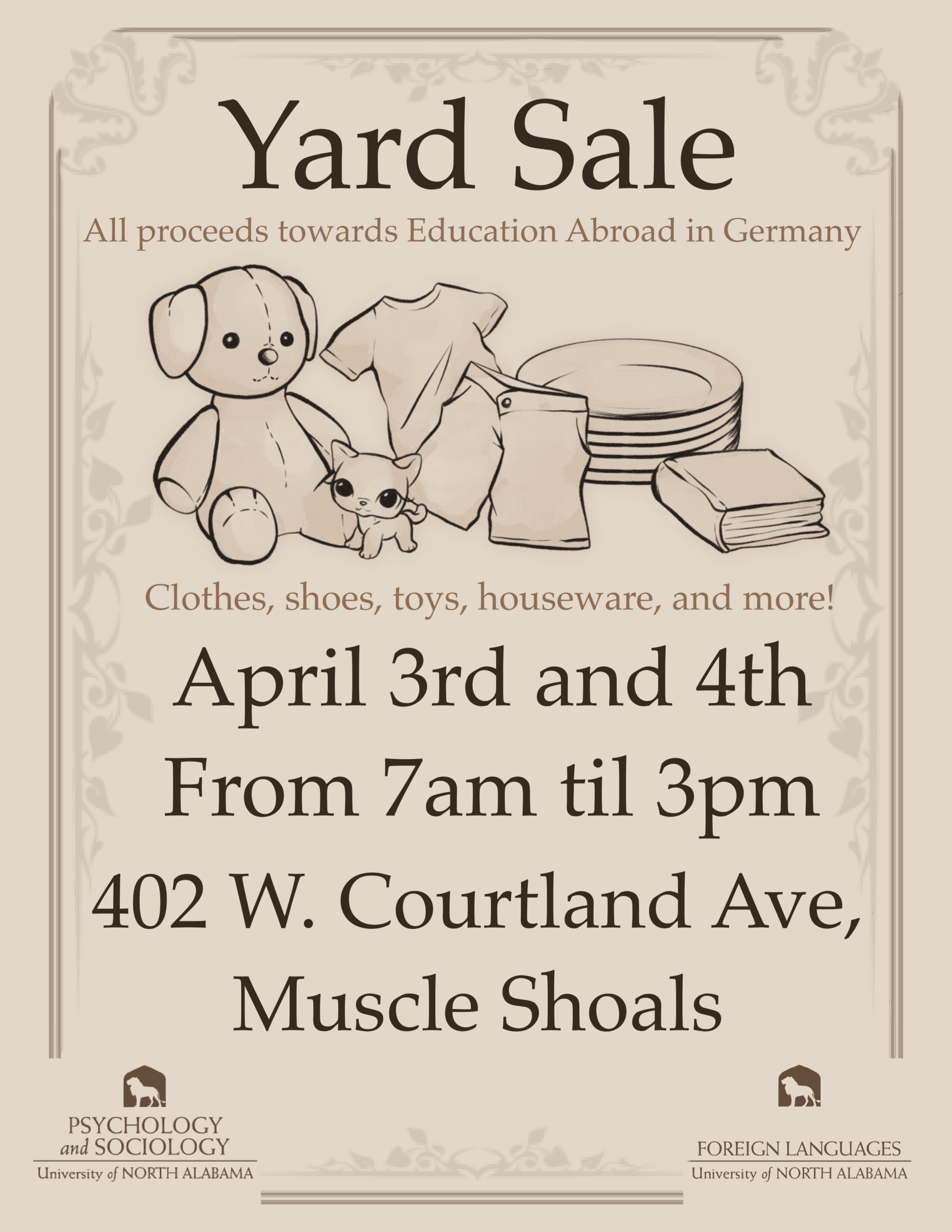 Rain or Shine Yard Sale Fundraiser (Education Abroad)